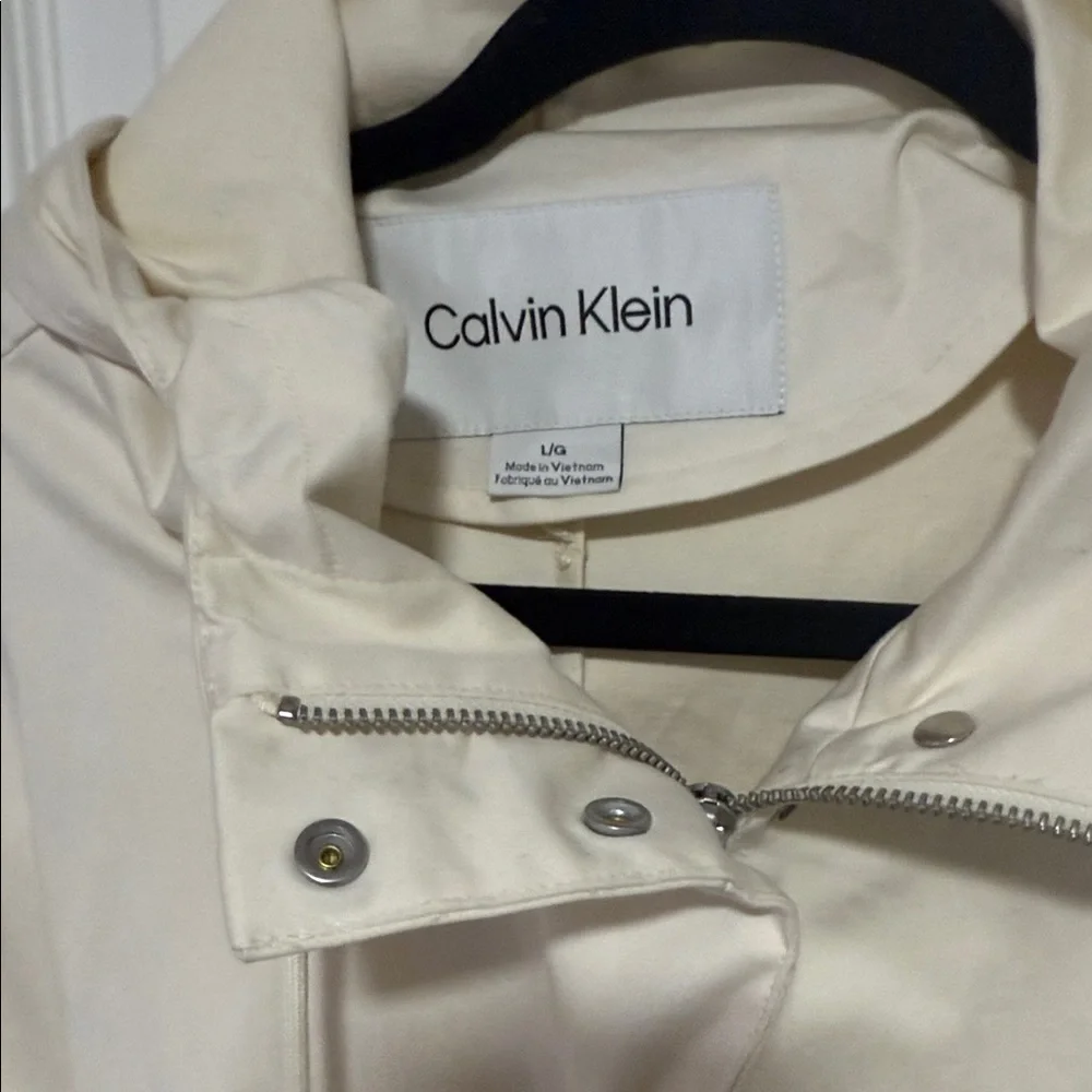 Calvin Klein Women's Cotton Sateen Anorak Jacket Size Large - Picture 3 of 4